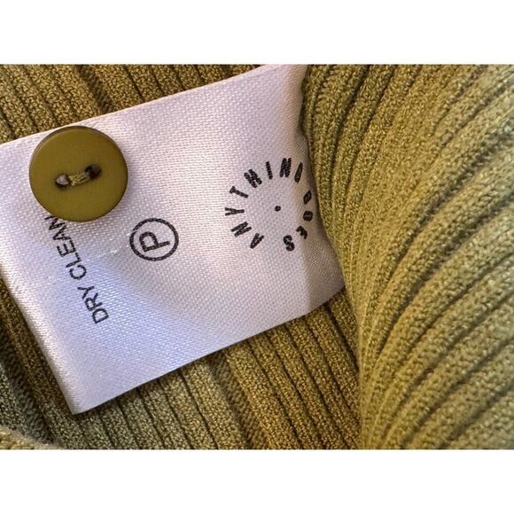 NWT Velvet by Graham & Spencer Ribbed Crop Cardigan Sz Medium Pistachio Green - Picture 9 of 12